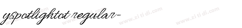 yspotlightot regular字体转换